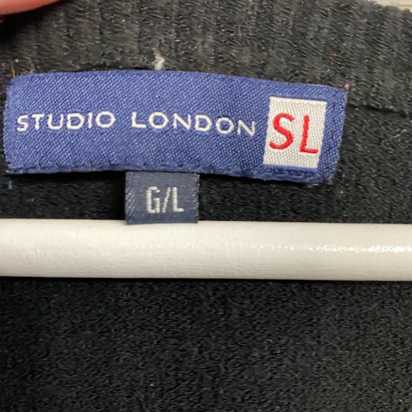 Studio London Women’s Size Large Black Knit Sweater Top Shirt - Picture 3 of 8